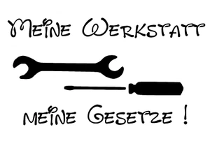 Schablone " MEINE WERKSTADT... " auf A4 - Bild 1 von 1