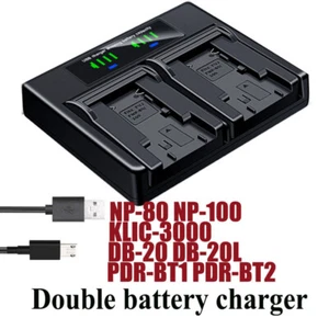 Dual Battery Charger For FUJIFILM NP-80 FinePix 4900 4900Z 6800 6800Z 6900 Zoom - Picture 1 of 4
