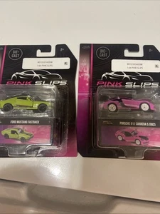 Jada Pink Slips 1/64 Porsche 911 And Ford Mustang Fastback - Picture 1 of 8