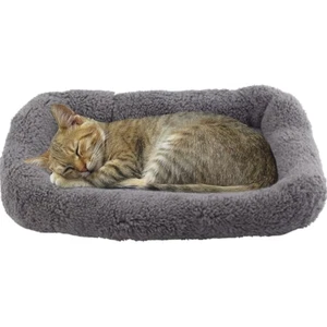 Katzenbett, Hundebett, Plüsch, Wärmematte, Haustierkissen, 42x28cm, Gray - Bild 1 von 2
