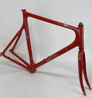 1992 KESTREL 200 EMS Carbon 63cm Road Frame & Fork Red Made in USA VGC Vintage - Image 1 of 4