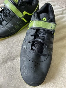Adidas Powerlift 2.0 Gewichtheben Fitnessschuhe schwarz grün S77950 UK 12,5 US 13 - Bild 1 von 20