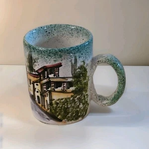 Tazza caffè ceramica case colorate dipinta a mano GRAZZANO VISCONTI Italia - Foto 1 di 10