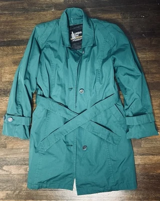 Vintage London Fog Short Trench Coat Jacket Kelly Green Women’s Size 10 Regular - Image 1 of 4