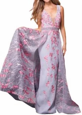 Jovani Embroidered Floral Gown Size 4 - Image 1 of 3
