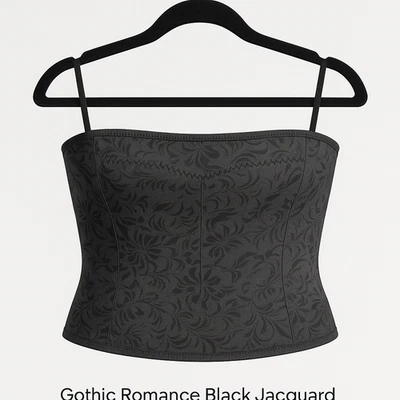 Prendas moldeadoras Maidenform negras góticas romance florales jacquard cintura ceñidoras más suaves M Foto 1 de 4