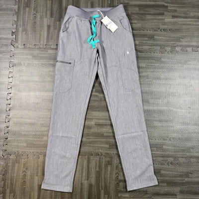 Figs Scrub Pants Womens XXS Gray Yola Skinny Jogger Yoga Waistband Stretch NEW - Image 1 of 4