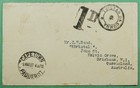 DR WHO 1937 TRISTAN DA CUNHA STAMPLESS DUE SHIP SOUTH AFRICA TO AUSTRALIA M91551