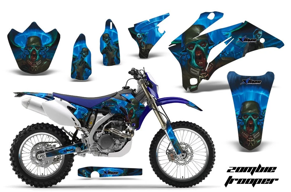 Calcomanías adhesivas gráficas para Yamaha WR250F 07-14 WR450F 07-11 ZOMBIETROOPER U Foto 1 de 2