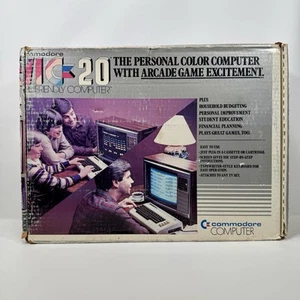 Vintage Commodore VIC-20 Personal Computer WIth AC Adapter and Manual in Box - Picture 1 of 24