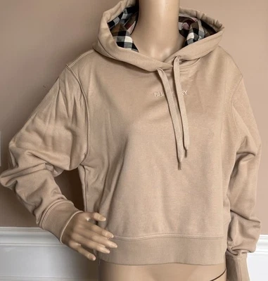 Sudadera a Cuadros Burberry Talley con Capucha Suave Fawn XL 8084392 NUEVA CON ETIQUETAS $760 Foto 1 de 4