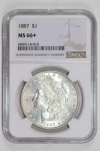 1887 MORGAN DOLLAR NGC MS66+ - Picture 1 of 2