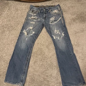 Botte homme Rock Revival Jeans "Kerr" cuir épais inserts botte 34x31 (F12) - Photo 1/11