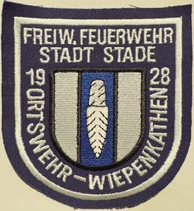 Feuerwehr Stade Ortswehr Wiepenkathen Deutschland Germany Patch Abzeichen Neu - Picture 1 of 1