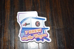7 Brew Drive Thru Coffee Louisiana State Sticker Decal 7 Brew On The Bayou NEW - Picture 1 of 4