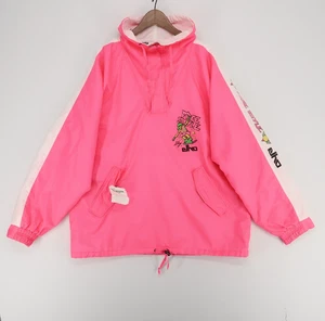 Vintage Elho Freestyle Jacket Men Large Pink 80-90s Ski Pullover Neon Oversize - Picture 1 of 13