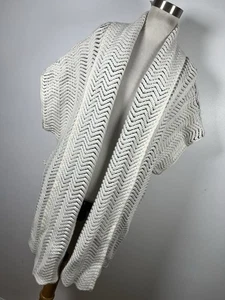 Nuevo Coldwater Creek 2X Cárdigan Suéter Frente Abierto Gris Crema Largo Para Mujer Nuevo con Etiquetas Y2 - Imagen 1 de 6