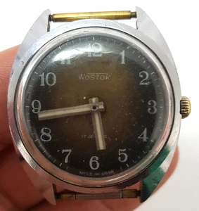 VINTAGE SOWJET RUSSLAND UDSSR ARMBAND HERREN UHR VOSTOK MECHANIK FUNKTIONIERT SELTEN - Bild 1 von 17