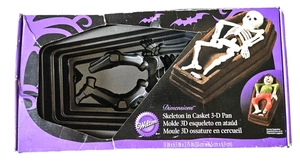 Wilton Dimensions Skeleton In Casket 3D Baking Pan Halloween Cakes Desserts - Picture 1 of 10