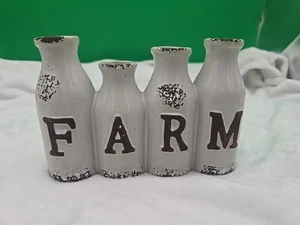 farm house milk Bottle decor bottles Vases Country Primitive - Picture 1 of 3