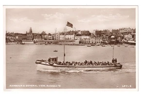 Ramsgate - Harbour and General View, pleasure boat - c1950's Kent postcard - Picture 1 of 2