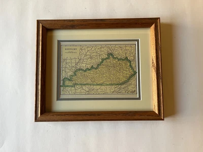 1927 Kentucky State Map by C.S. Hammond, Frame/Double Mat SEE DESCRIPTION - Image 1 of 3