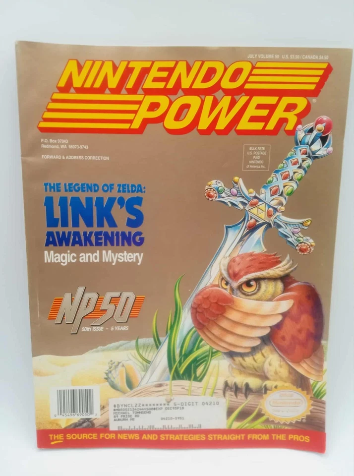 Nintendo Power 50 Zelda: Link's Awakening NO POSTER Legend Of Zelda - Image 1 of 3