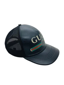 Gucci Leather Logo Interlocking Baseball Cap Hat Size L 426887 (59cm) - Picture 1 of 11