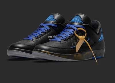 Tamanho 13 - Air Jordan 2 retrô baixo SP x “Off-White” preto Varsity Royal  - Imagem 1 de 4