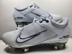 Nike Hyperdiamond 4 Elite React Metal Softball Cleats Gray Size 9.5 CZ5917 004 - Picture 1 of 8