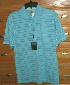 Polo de playa LONE CYPRESS BY PEBBLE TALLA S AZUL A RAYAS ELÁSTICO PRECIO DE VENTA SUGERIDO POR EL FABRICANTE: $50,00 NUEVO CON ETIQUETAS - Imagen 1 de 2