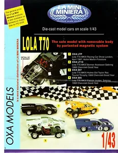 Set of 5 Different 1/43 OXA Minimodel Lola T70 Chevrolet / Aston Martin - Bild 1 von 8