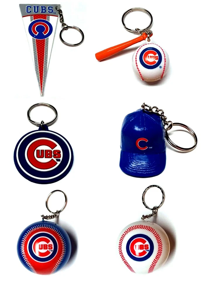 CHICAGO CUBS MLB BASEBALL LICENSED KEYCHAIN BACKBACK PULL GIFT  YOU PICK - Image 1 of 1