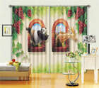 Kungfu Panda And Giraffe3D Curtain Blockout Photo Printing Curtains Drape Fabric