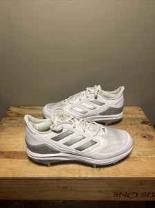 Adidas Women’s Adizero PureHustle 3 Elite Softball Size 8.5 White/Silver IG7133 - Picture 1 of 5