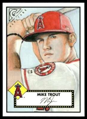2018 Topps Gallery Heritage Mike Trout Los Angeles Angels #H-35 - Image 1 of 2