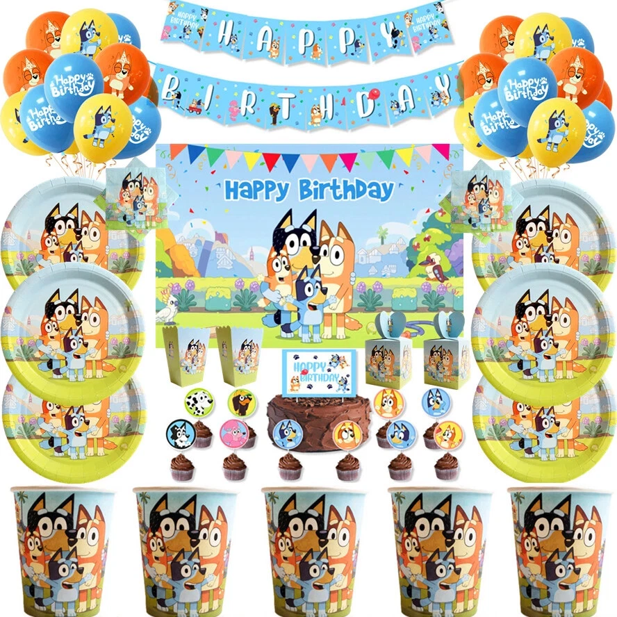 New Design Bingo Bluey Balloons Party Supplies Decors Table Cover Plates Cups - Image 1 of 1