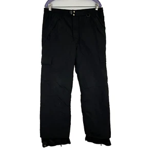 Snozu Snow Pants Unisex Youth XXL/Men's Small Black Zip Pockets Glacier Shield - Picture 1 of 12