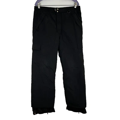 Pantalones de Nieve Snozu Unisex Juveniles XXL/Hombre Pequeños Negros Bolsillos con Cremallera Escudo Glaciar Foto 1 de 4