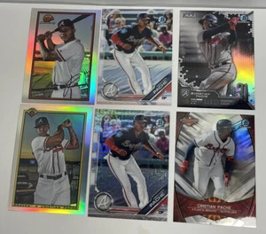 Lotto 6 rifrattori Cristian Pache 2019 Bowman Chrome 5x con Mojo, base spedizione gratuita - Foto 1 di 7