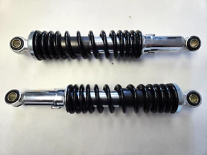 Amortiguadores traseros Suzuki GS125 GS 125 1982-2000 pin/pin 320 mm amortiguadores cromados - Imagen 1 de 3