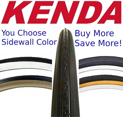 Kenda K40 26x1-3/8" Tire  37-590 ISO Choose Black/ Gumwall/ Whitewall/Skinwall - Image 1 of 2