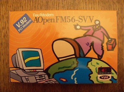 Aopen FM56-SVV V.92 Modem 56Kbps PCI Bus Interface - P/N: 91.AC001.281 - Image 1 of 3