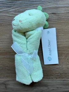 Angel Dear Green DINOSAUr Baby Lovey Security Blanket with Tag - Picture 1 of 2