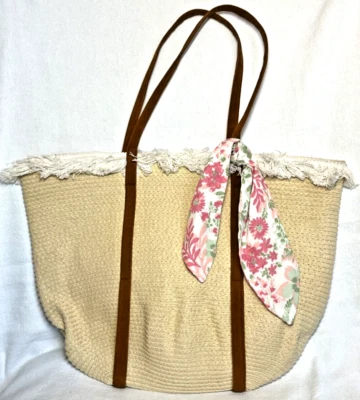 BOLSO DE MANO MUJER BOLSO MONEDERO ROSA NATURAL CORBATA FLORAL CORREA MARRÓN 10 X 14 NUEVO Foto 1 de 4