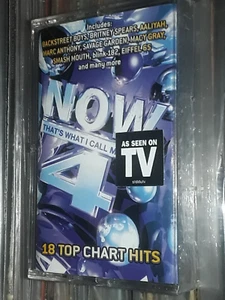RARE NOW 4 NOW THAT'S WHAT I CALL USA CASSETTE TAPE HYPE STICKER STILL SEALED - Picture 1 of 4