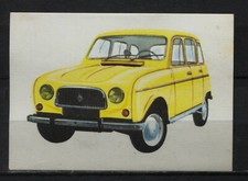 1964 Renault R4L Vintage 1960s Dutch Trading Card No. 153
