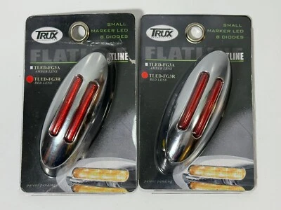 Small Marker Flatline Red LED (8 Diodes) TLED-FG3R Trux Accessories New 2 Pack - Image 1 of 3