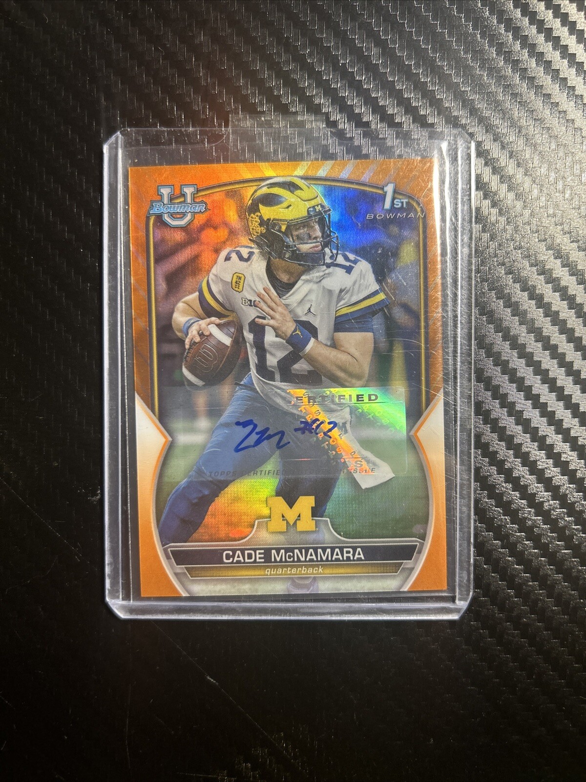 2022 Bowman Chrome University 1st Orange REFRACTOR Cade Mcnamara AUTO RC #14/25