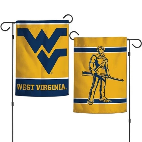 WEST VIRGINIA MOUNTAINEERS 2 SIDED GARDEN FLAG 12"X18" YARD BANNER Cover